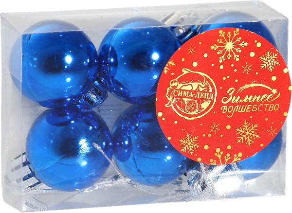Набор шаров новогодних Зимнее волшебство Глянец / 3505656 - фото