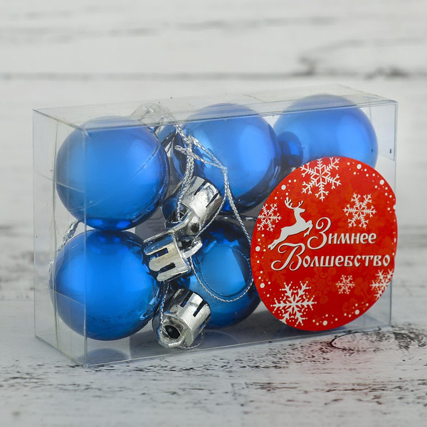 Набор шаров новогодних Зимнее волшебство Глянец / 3505656