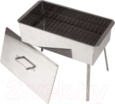 Коптильня Кедр Плюс С поддоном и ножками 500x270x175мм / К2-0.8БПн - фото