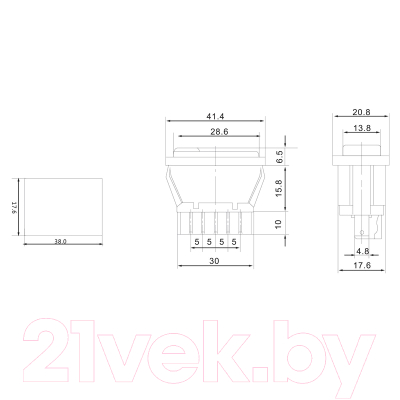 Кнопка для пульта Rexant ON-OFF-ON 36-4420