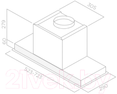 Вытяжка скрытая Elica Hidden 2.0 IX/A/60