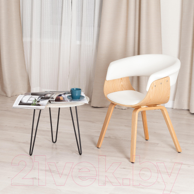 Стул Tetchair Vimta дерево/металл/экокожа (белый)