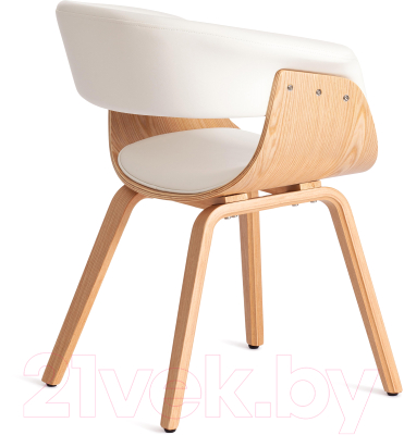 Стул Tetchair Vimta дерево/металл/экокожа (белый)