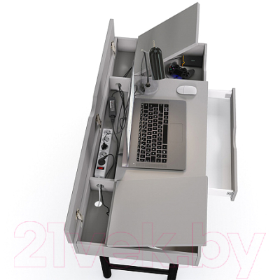 Письменный стол Polini Kids Mirum 1400 (серый)