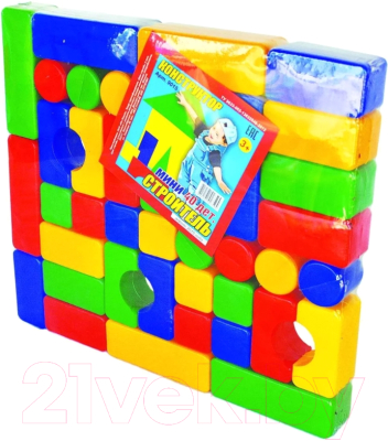 Конструктор Юг-пласт Строитель мини / 9015 - фото