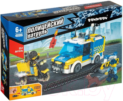 Конструктор Bondibon Полицейский Патруль. Засада с ловушкой / ВВ4806 - фото