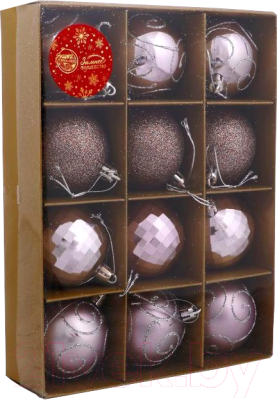 Набор шаров новогодних Зимнее волшебство Глория / 4962733 - фото