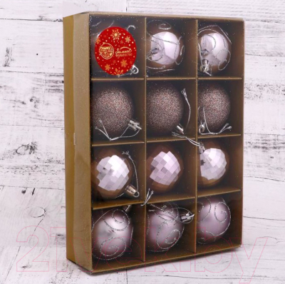 Набор шаров новогодних Зимнее волшебство Глория / 4962733