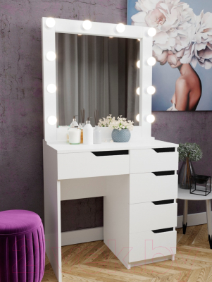 Туалетный столик с зеркалом Мир Мебели SV-26 с подсветкой