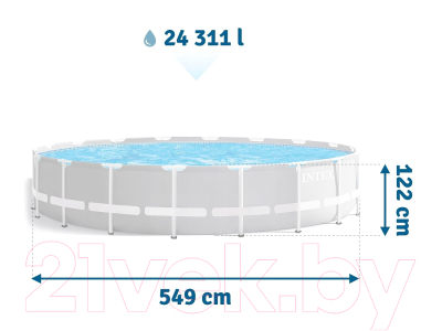 Каркасный бассейн Intex Greywood Prism Frame Premium / 26744NP