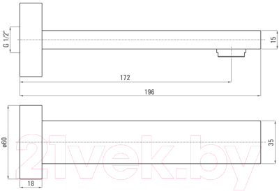 Излив Deante NAC N82K