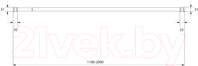 Карниз для ванны Milardo 014А200М14