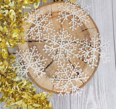 Набор елочных игрушек Зимнее волшебство Снежинка тоненькая / 2371403