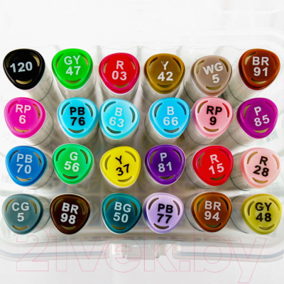 Набор маркеров Darvish Двусторонние / DV-12869-24