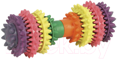 Игрушка для собак Beeztees Резиновая гантель для зубов мята / 625415 - фото