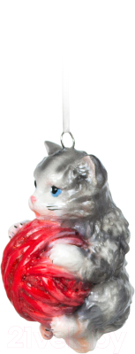 Елочная игрушка Грай Котёнок с клубочком ЕГ-42