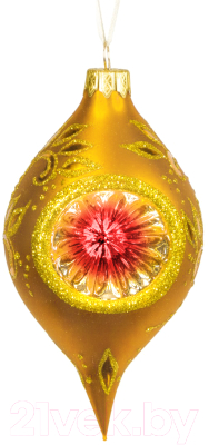 Елочная игрушка Грай Прожектор-сосулька золото Ф-108 - фото