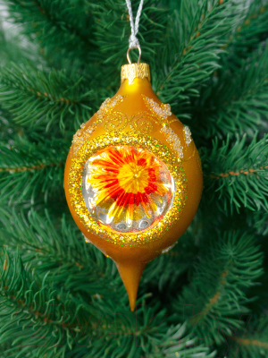 Елочная игрушка Грай Прожектор-сосулька золото Ф-108