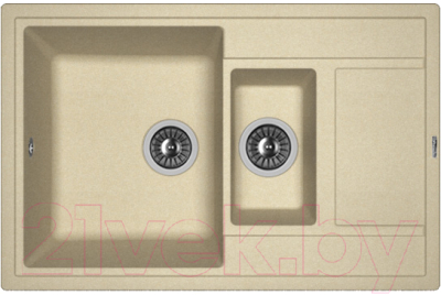 Мойка кухонная Florentina Липси 780К (бежевый) - фото