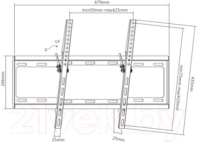 Кронштейн для телевизора Ultramounts UM 834T