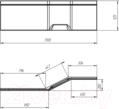Экран для ванны 1Марка Convey 170 R