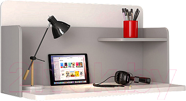 Письменный стол Polini Kids Mirum 0002238.55 (белый/серый) - фото