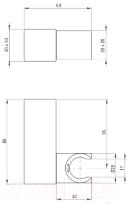 Душевой держатель Deante Square ANS N21U