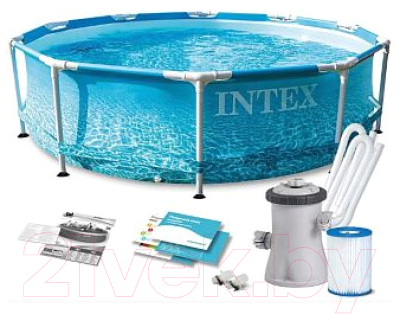 Каркасный бассейн Intex Metal Frame Beachside / 28208 (305х76) (c фильтром и насосом)