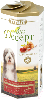 Лакомство для собак TiTBiT Био Десерт Печенье стандарт с мясом ягненком / 6926 - фото