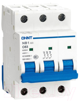 Выключатель автоматический Chint NB1-63H 3P 50A 10кА C / 179876 - фото