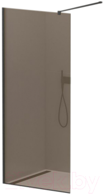 Душевая стенка Cezares Liberta-L-1-80-BR-Nero - фото
