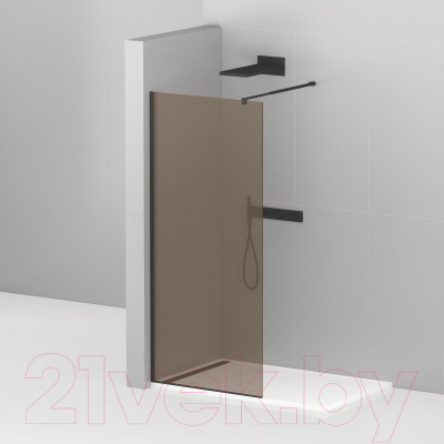 Душевая стенка Cezares Liberta-L-1-80-BR-Nero