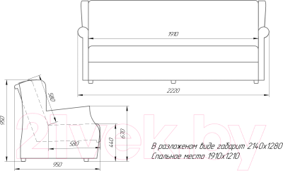 Диван Lama мебель Верона