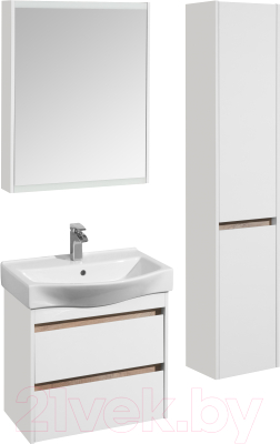 Шкаф с зеркалом для ванной Акватон Нортон 65 (1A249102NT010)