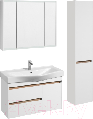 Шкаф с зеркалом для ванной Акватон Нортон 100 (1A249302NT010)