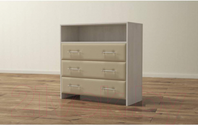 Комод Proson Varna 90x40x90 (дуб шамони светлый/бежевый Terra-101)