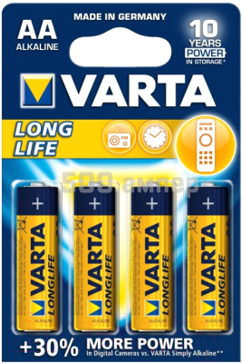 Комплект батареек Varta Longlife AA DB / 04106101418 - фото