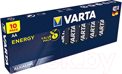 Комплект батареек Varta Energy AA VP 10 / 04106229410 - фото