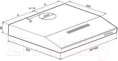 Вытяжка плоская Krona Jessica Slim 500 PB / 00026662