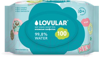 Влажные салфетки детские Lovular Sweet Kiss / 429545
