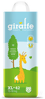 Подгузники детские Lovular Giraffe XL 13-18кг / 429196 - фото