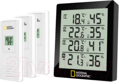 Метеостанция цифровая Bresser National Geographic / 74621 (черный) - фото