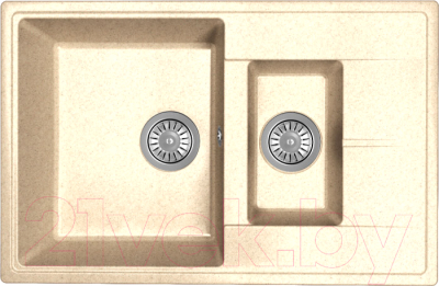 Мойка кухонная Dr. Gans Smart Оливия 740K / 25.155.D0740.403 (латте) - фото