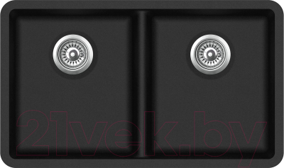 Мойка кухонная Aquasanita Arca SQA200601 (черный металлик) - фото