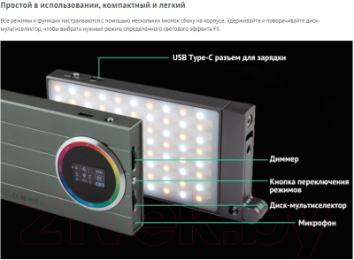 Осветитель студийный Godox RGB Mini Creative M1 / 27830