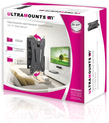 Кронштейн для телевизора Ultramounts UM 830T