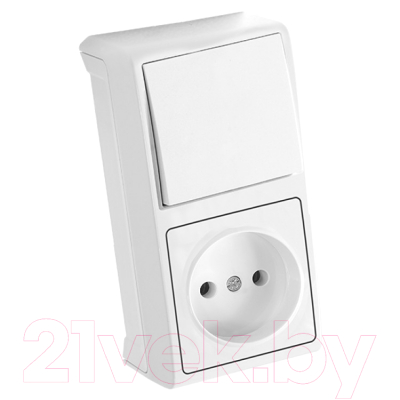 Блок выключатель+розетка Viko Vera / 90681086 - фото