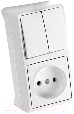 Блок выключатель+розетка Viko Vera / 90681089 - фото