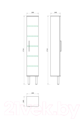 Шкаф-пенал для ванной Какса-А Verona / 46308