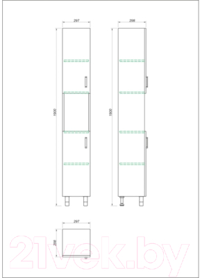 Шкаф-пенал для ванной Какса-А Сантана / 460050